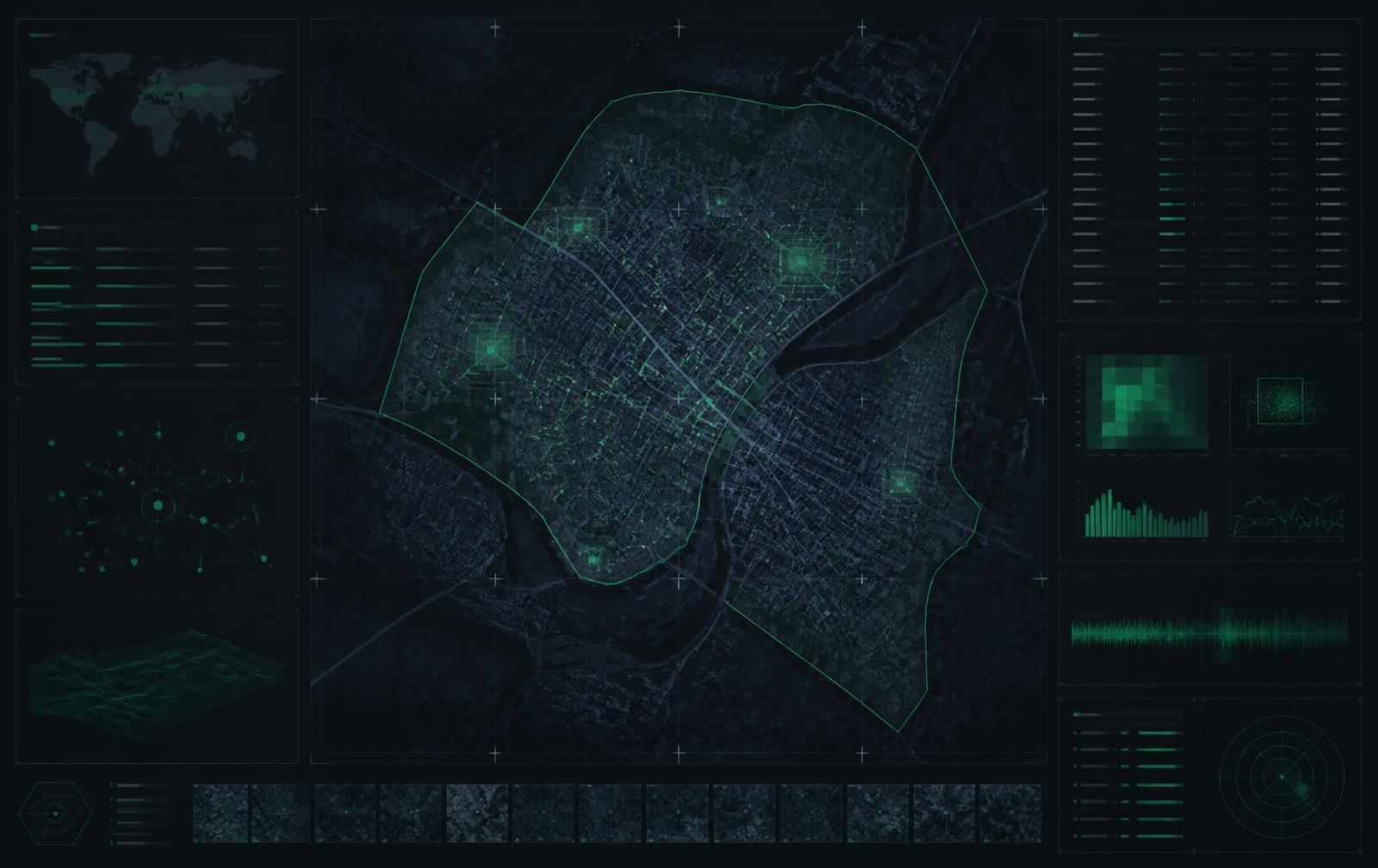 HygieneWatch food-safety intelligence console showing a district risk map and analytic panels